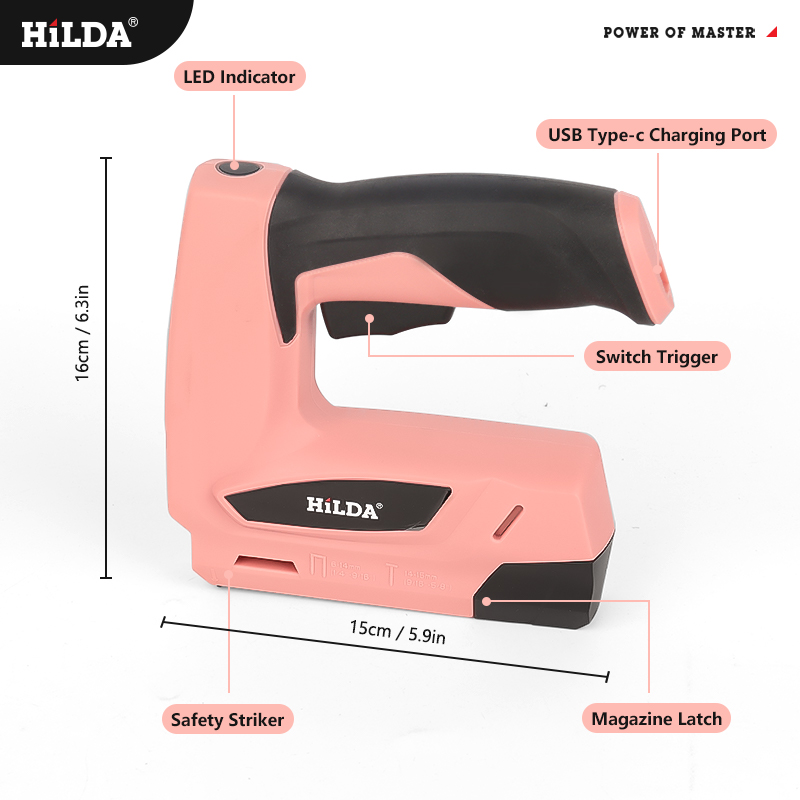 HILDA الكهربائية التيلة مسدس م - مراجعة Staple Gun Electric وسعره